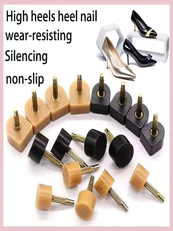 3 Pairs/5 Pairs High Heel Studs Accessory, Stiletto Heel Replacement Cap, Anti-Slip And Anti-Wear Heel Tips, Quiet Heel Cover For High Heels